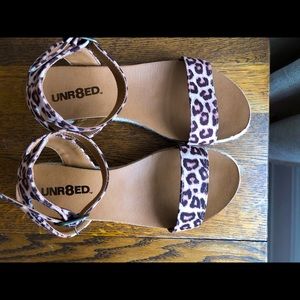 Leopard print sandals